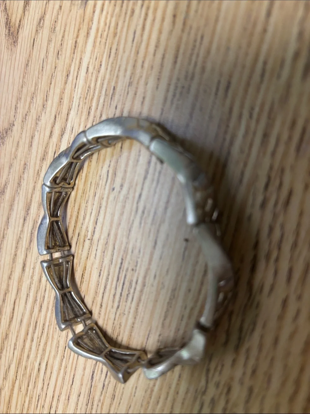Women's Silver Link Bracelet - Polished Metal Statement